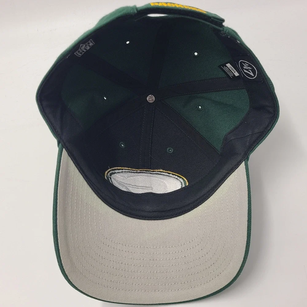 Green Bay Packers Hat Adjustable 47 Brand Green NFL Football Logo Wool Blend Men